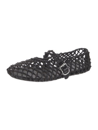 Alaïa Lambskin Braided Accents Mary Jane Flats