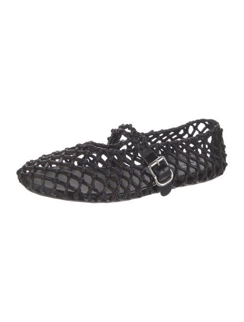 Alaïa Lambskin Braided Accents Mary Jane Flats