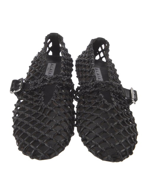 Alaïa Lambskin Braided Accents Mary Jane Flats