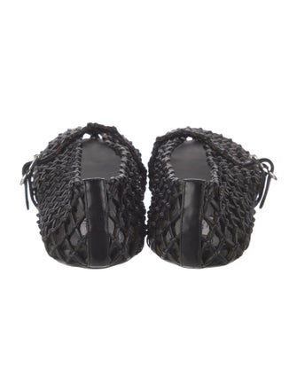 Alaïa Lambskin Braided Accents Mary Jane Flats