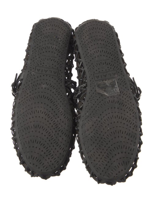 Alaïa Lambskin Braided Accents Mary Jane Flats