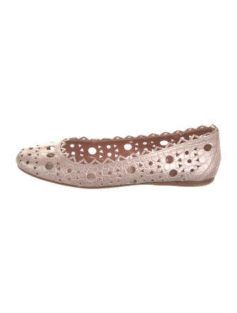 Alaïa Leather Patterned Ballet Flats