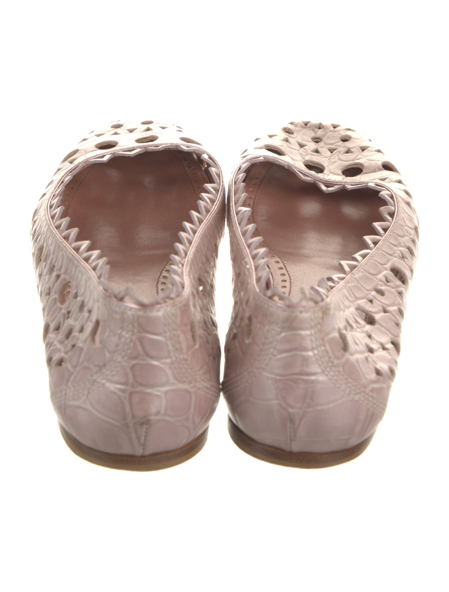 Alaïa Leather Patterned Ballet Flats