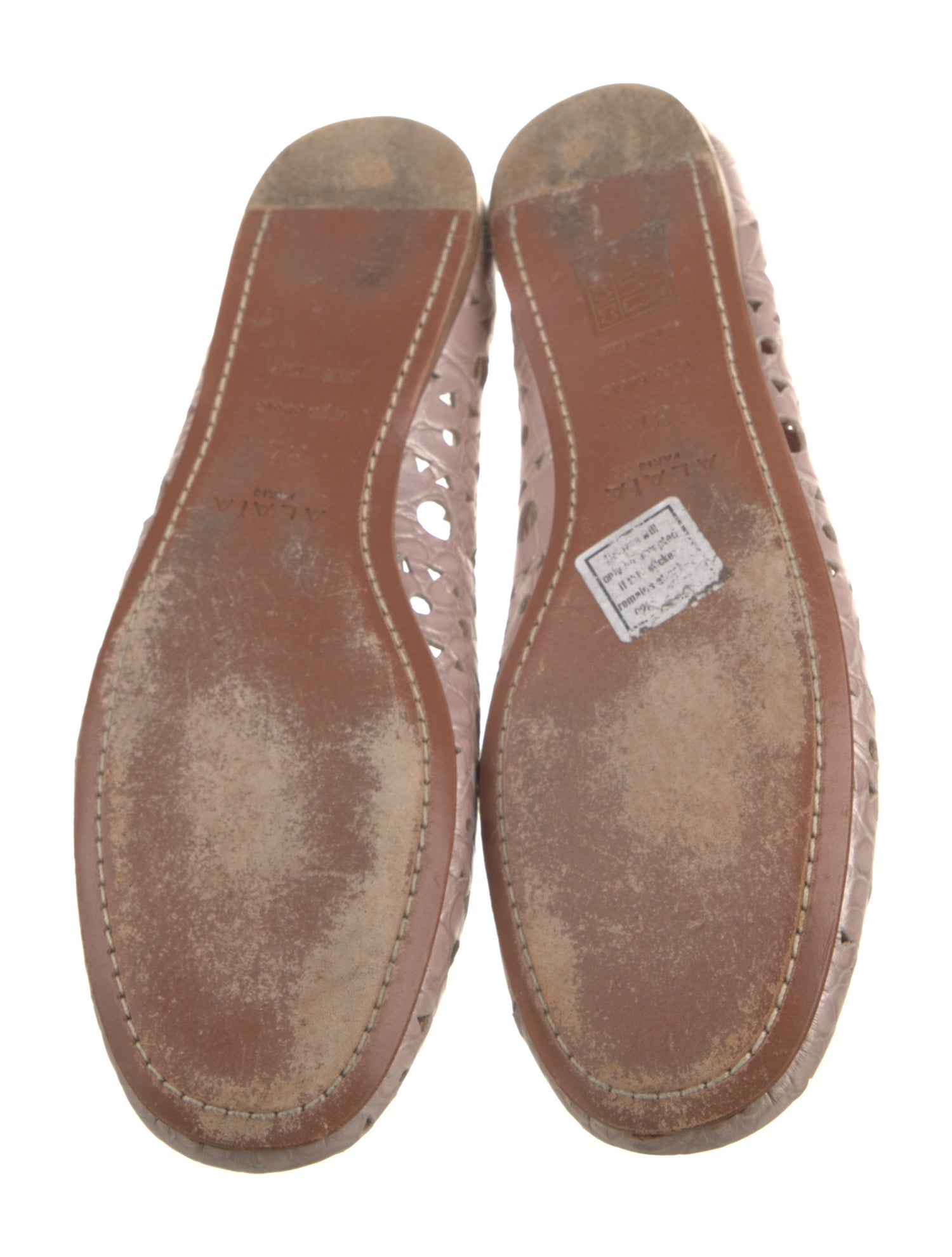 Alaïa Leather Patterned Ballet Flats