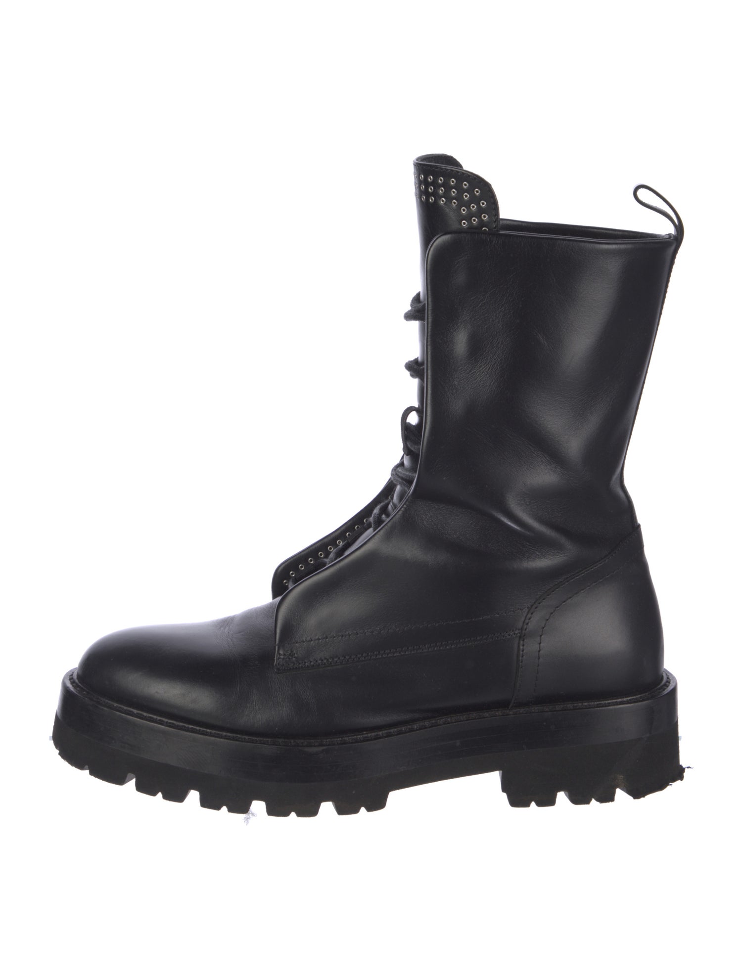 Alaïa Leather Combat Boots