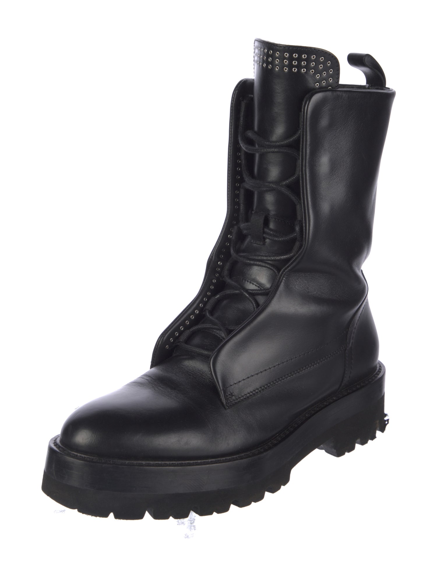 Alaïa Leather Combat Boots