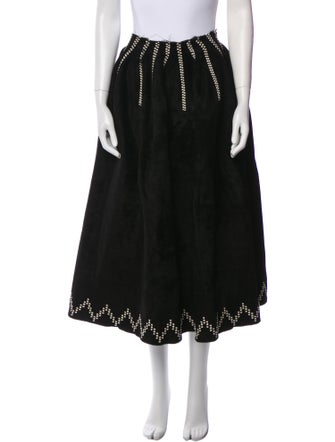 Alaïa Wool Midi Length Skirt