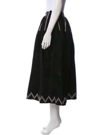 Alaïa Wool Midi Length Skirt