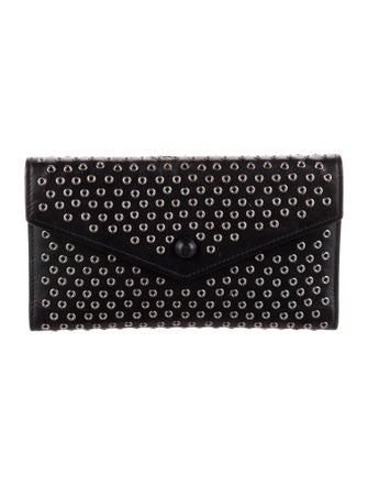 Alaïa Leather Printed Trifold Wallet