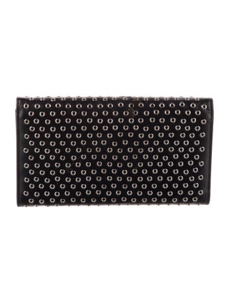 Alaïa Leather Printed Trifold Wallet