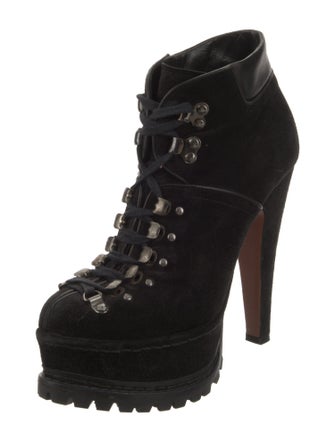 Alaïa Suede Combat Boots