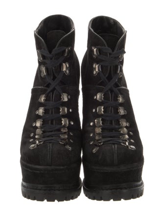 Alaïa Suede Combat Boots