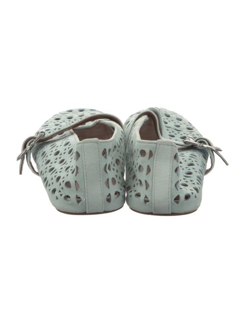 Alaïa Leather Patterned Mary Jane Flats