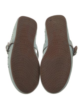 Alaïa Leather Patterned Mary Jane Flats