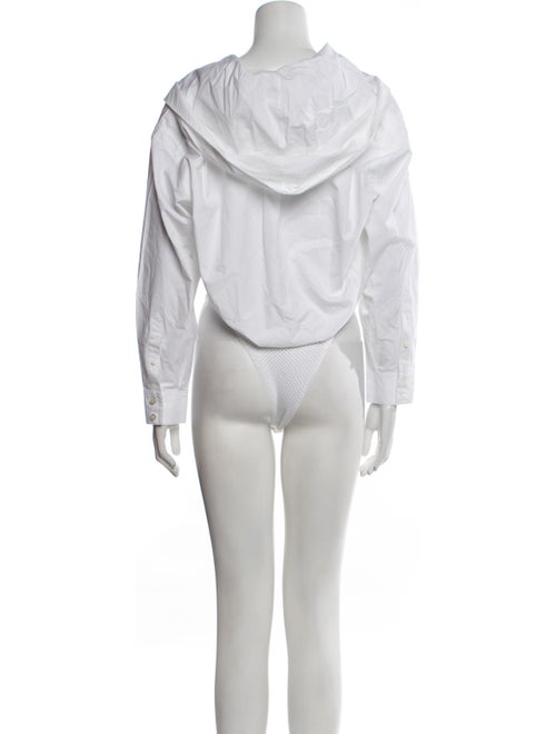 Alaïa V-Neck Long Sleeve Bodysuit