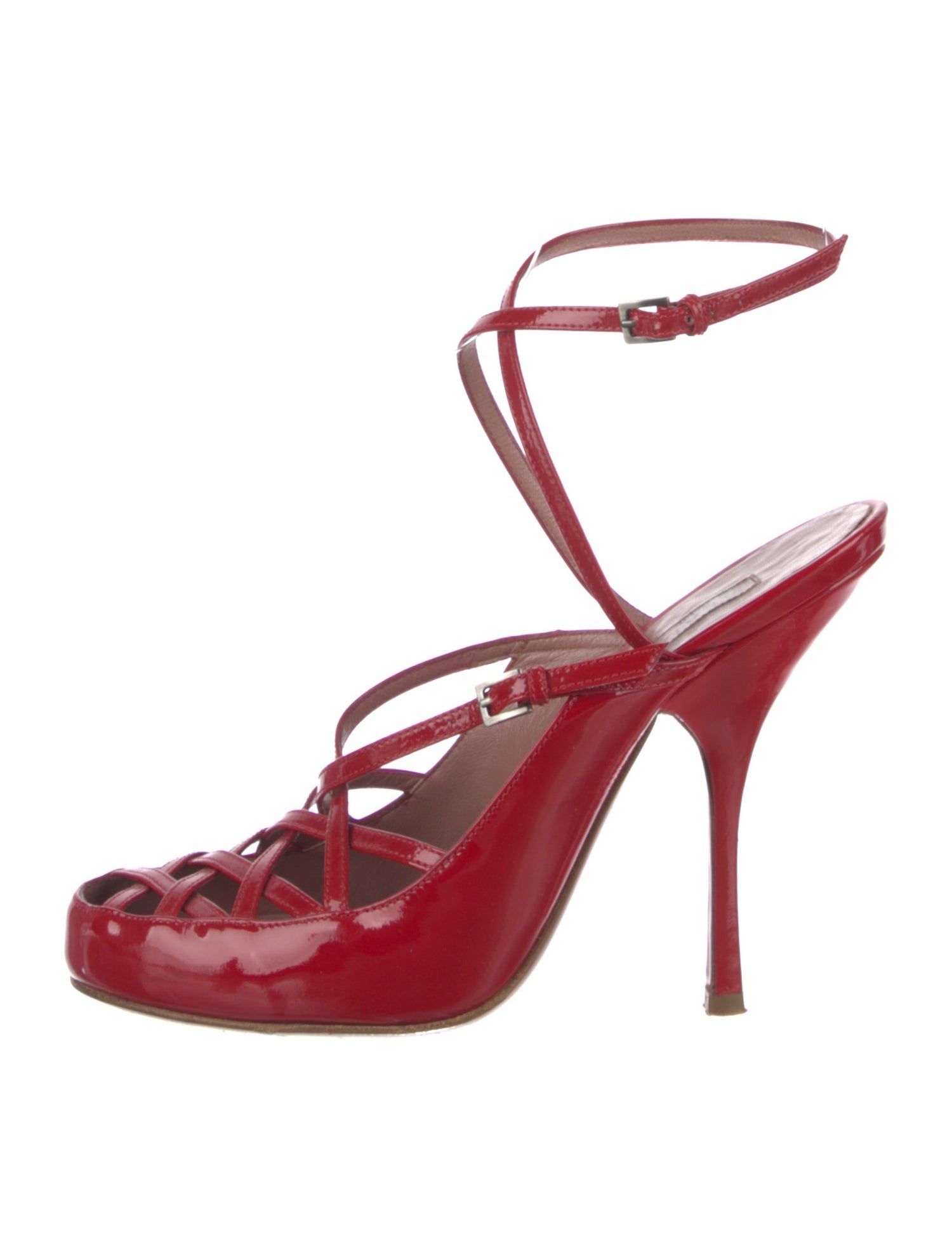 Alaïa Vintage Patent Leather T-Strap Pumps
