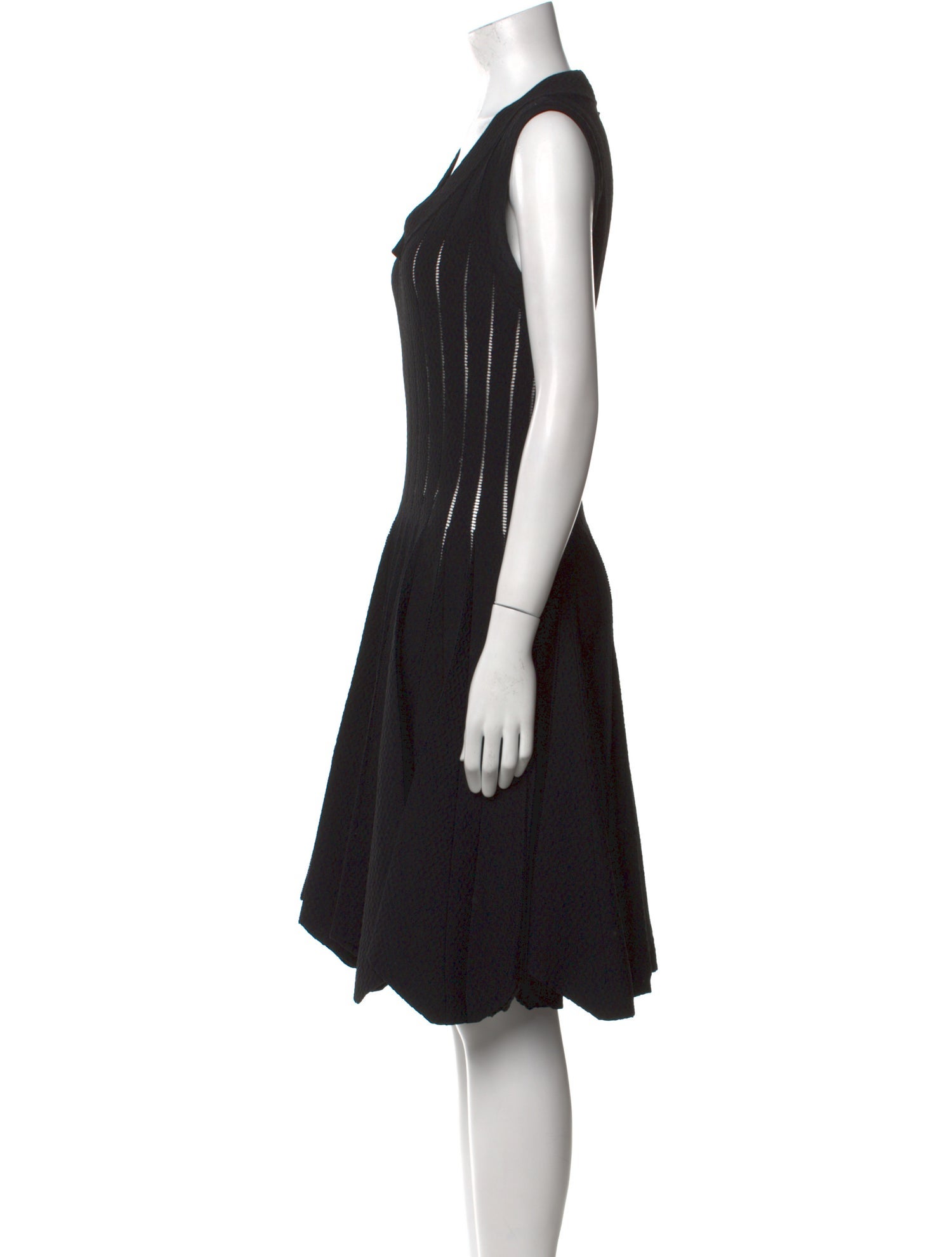 Alaïa Striped Knee-Length Dress