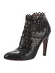 Alaïa Patent Leather Lasercut Accents Boots