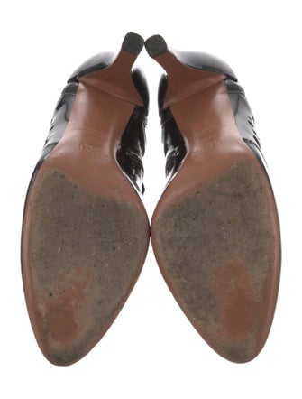 Alaïa Patent Leather Lasercut Accents Boots