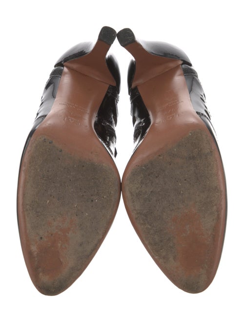 Alaïa Patent Leather Lasercut Accents Boots