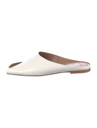 Alaïa Leather Cutout Accent Mules