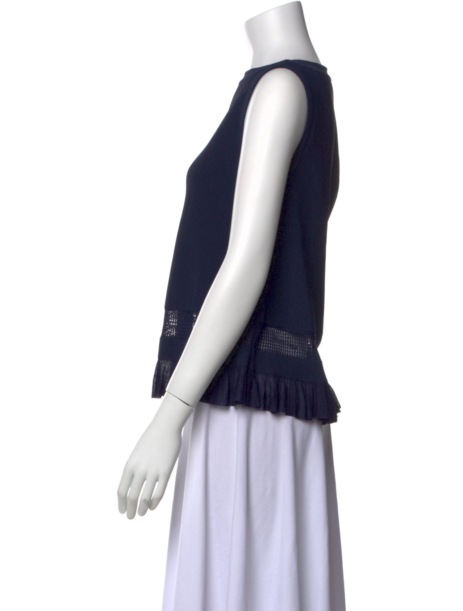 Alaïa Bateau Neckline Sleeveless Top