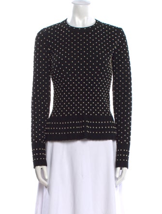 Alaïa Wool Polka Dot Print Sweatshirt