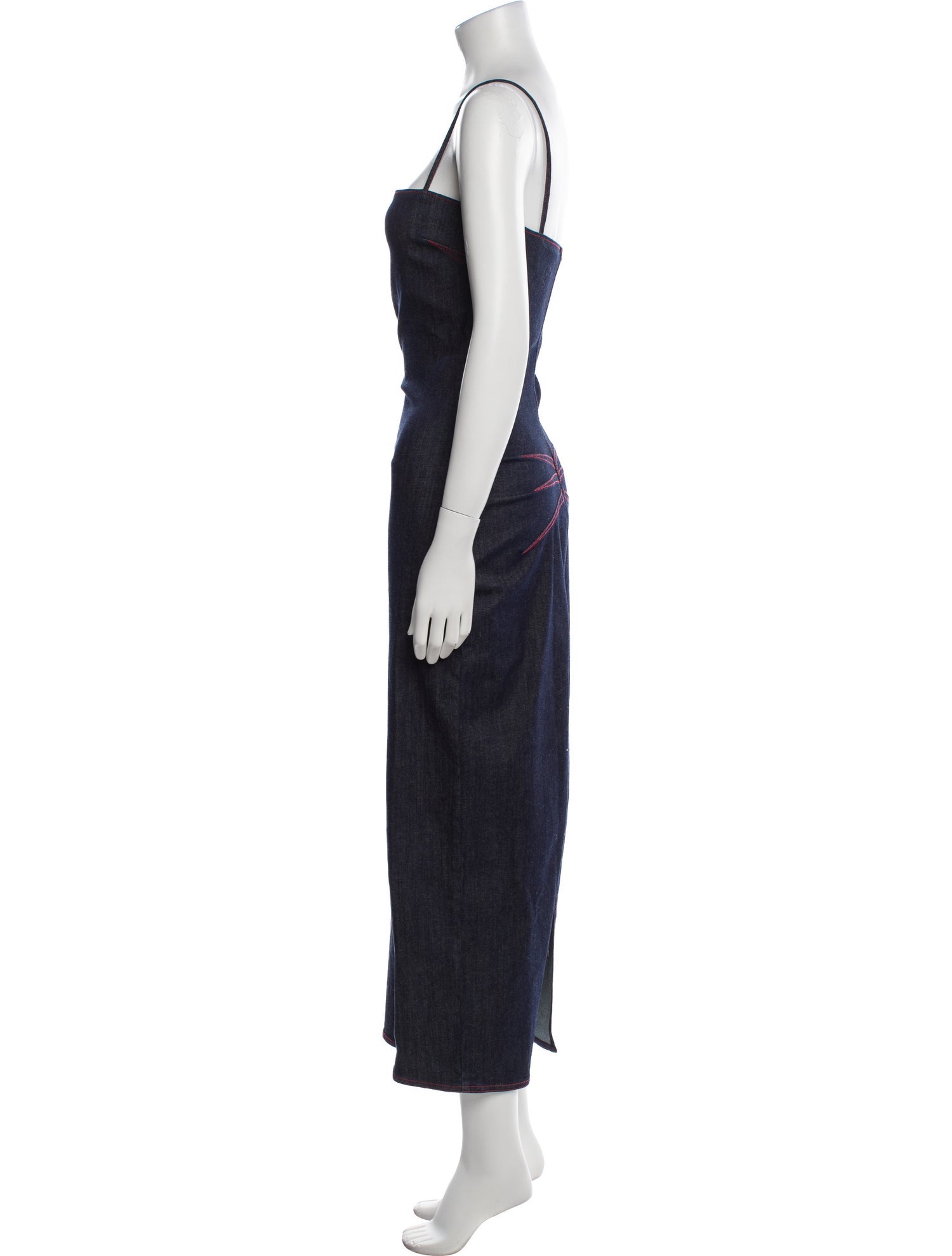 Alaïa Square Neckline Long Dress