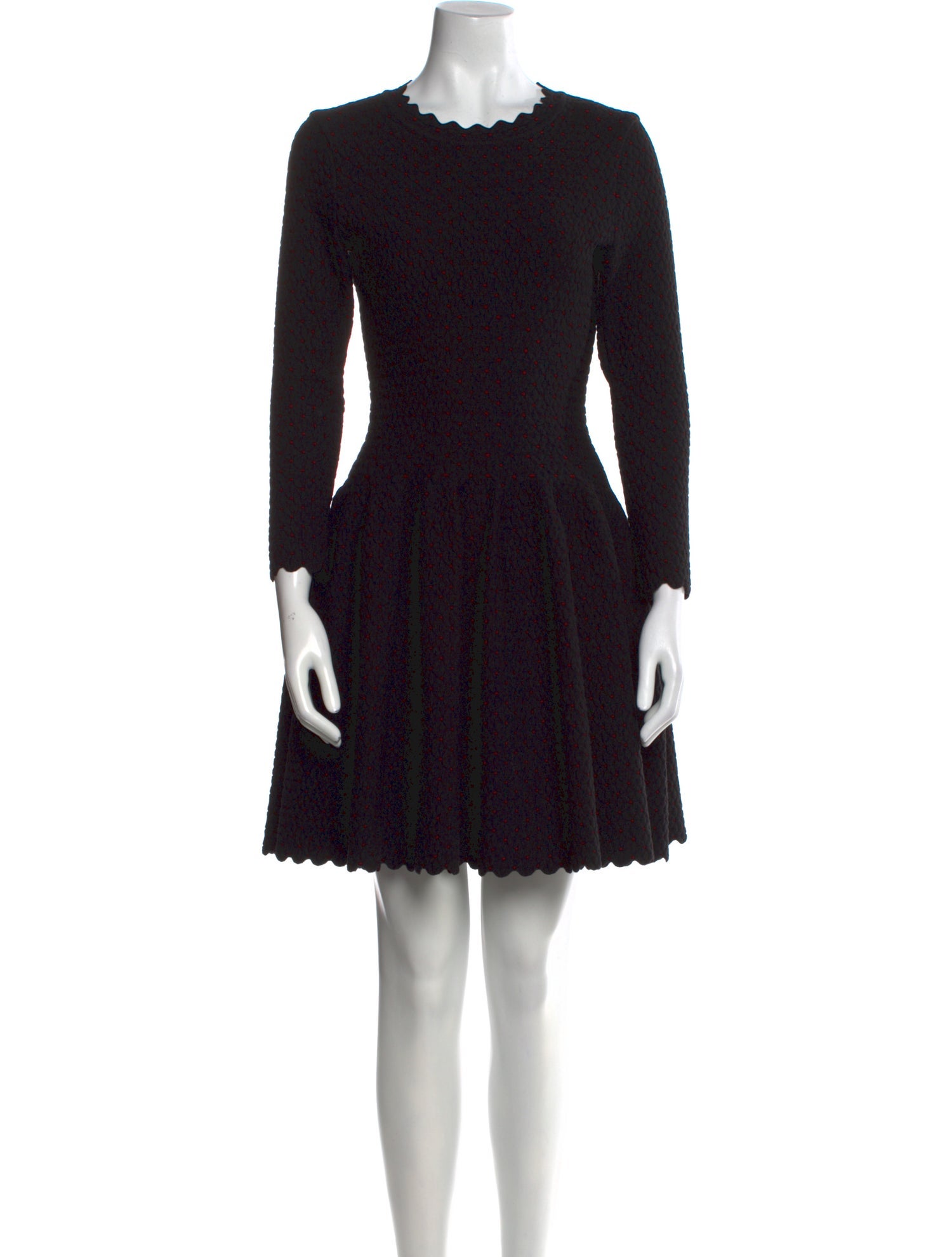 Alaïa Crew Neck Mini Dress