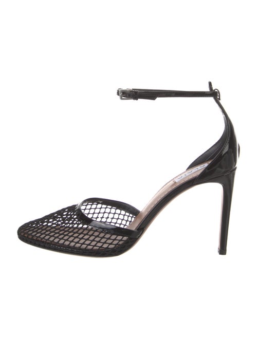 Alaïa Mesh Leather Trim Embellishment D'Orsay Pumps
