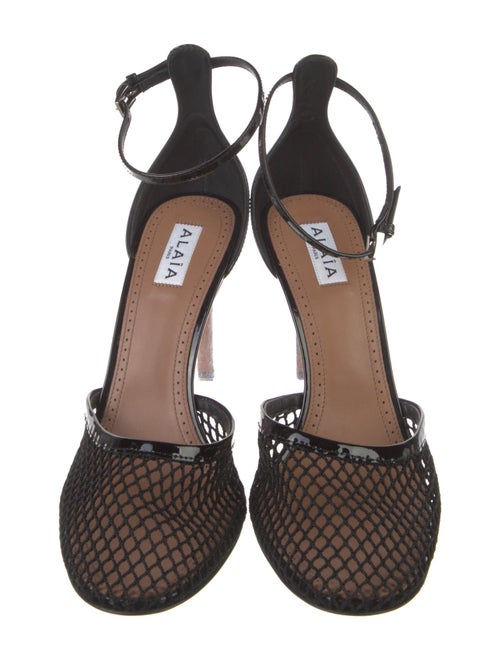 Alaïa Mesh Leather Trim Embellishment D'Orsay Pumps
