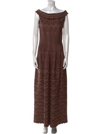 Alaïa Printed Long Dress w/ Tags