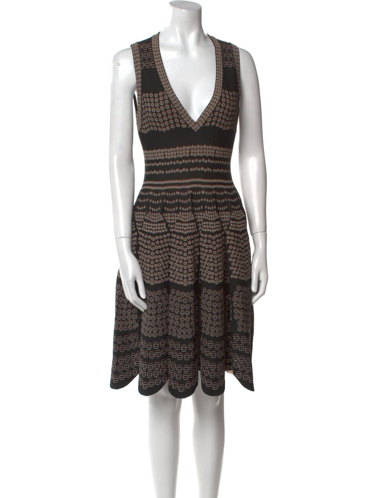 Alaïa Printed Knee-Length Dress