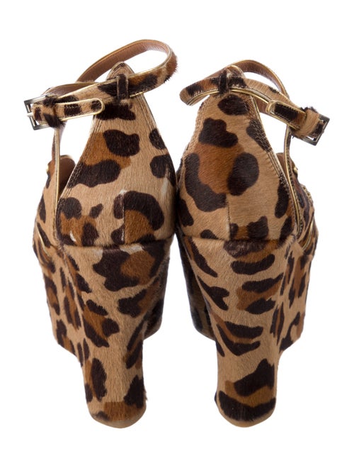 Alaïa Ponyhair Animal Print Sandals