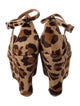 Alaïa Ponyhair Animal Print Sandals