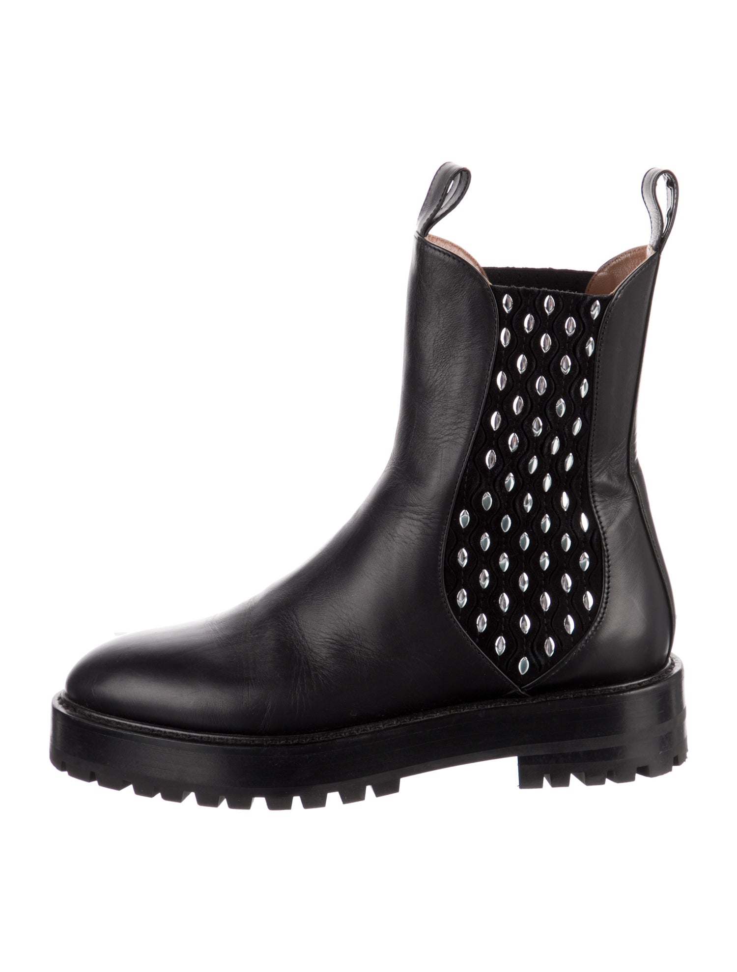 Alaïa Leather Studded Accents Chelsea Boots