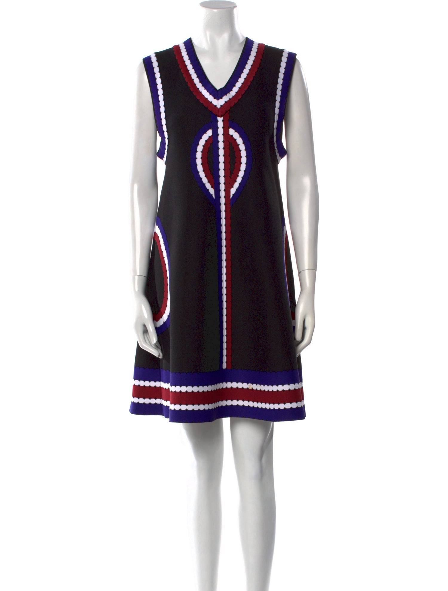 Alaïa Striped Knee-Length Dress