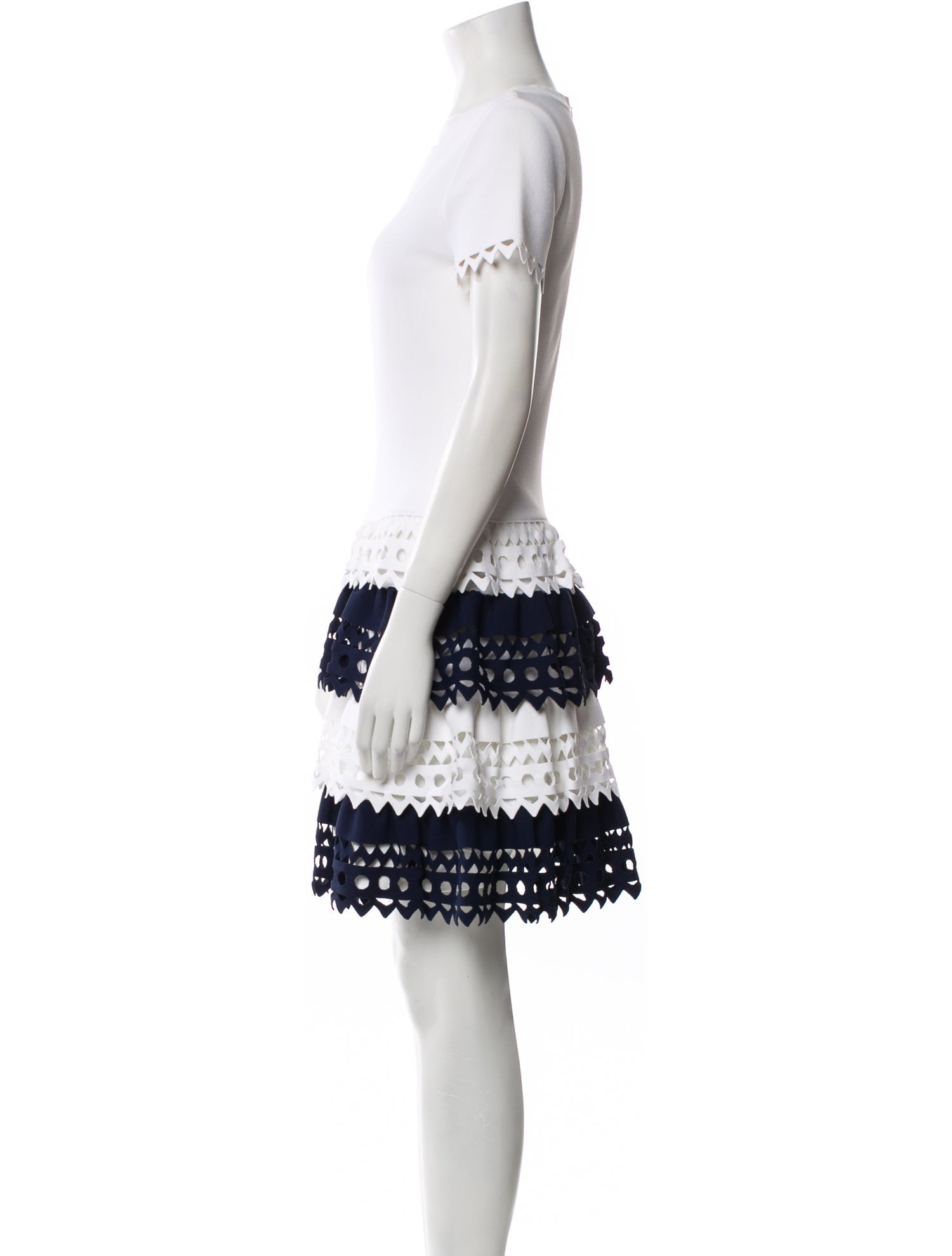 Alaïa Colorblock Pattern Mini Dress