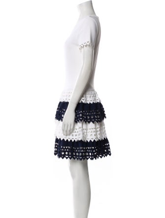 Alaïa Colorblock Pattern Mini Dress