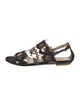Alaïa Suede Animal Print Slingback Sandals