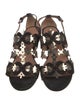 Alaïa Suede Animal Print Slingback Sandals