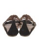 Alaïa Suede Animal Print Slingback Sandals