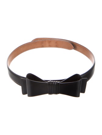 Alaïa Leather Bow Accents Waist Belt