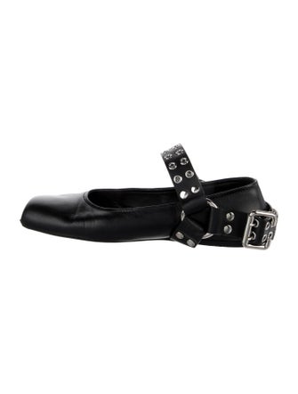 Alaïa Leather Mary Jane Flats