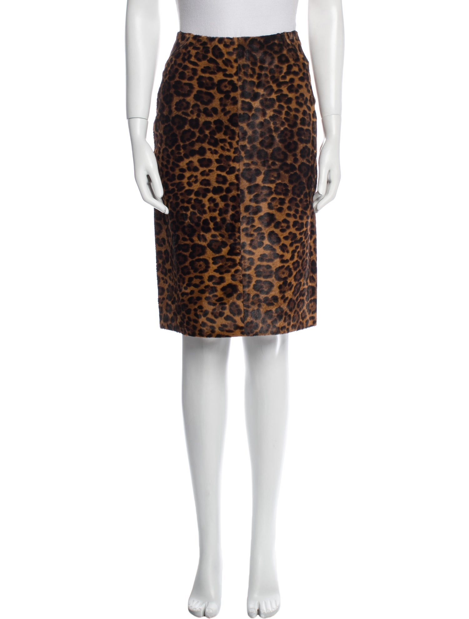 Alaïa Animal Print Knee-Length Skirt