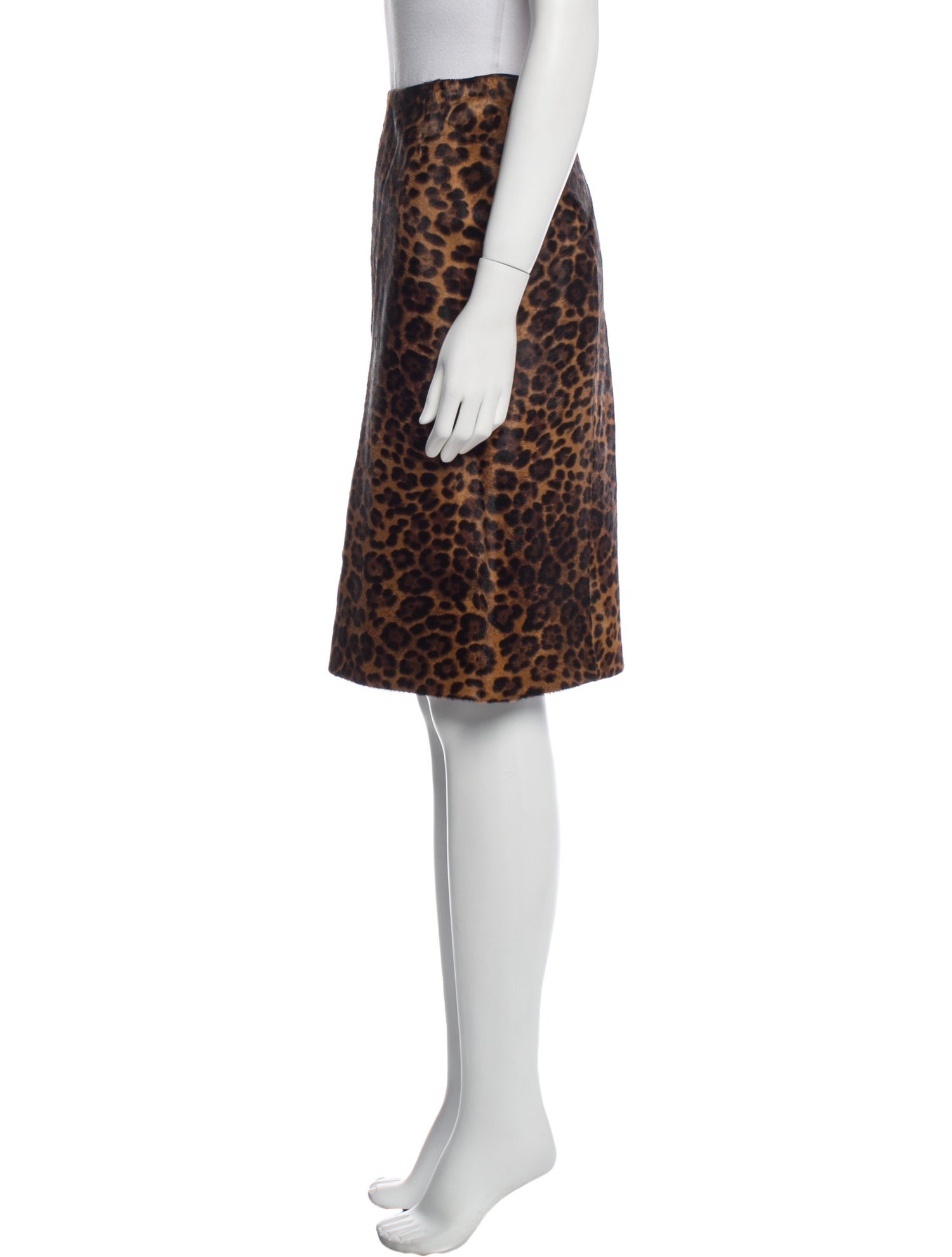 Alaïa Animal Print Knee-Length Skirt