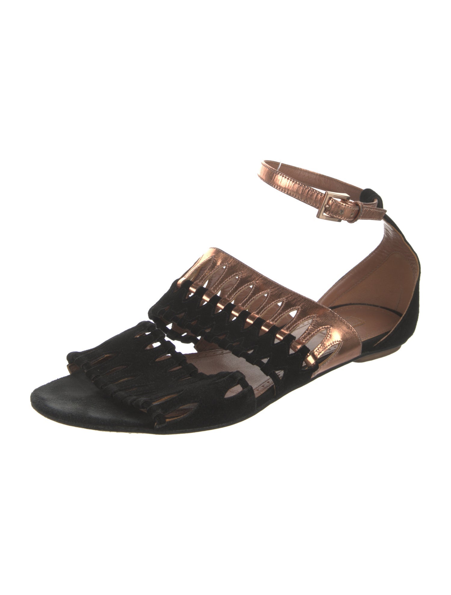 Alaïa Suede Cutout Accent Gladiator Sandals