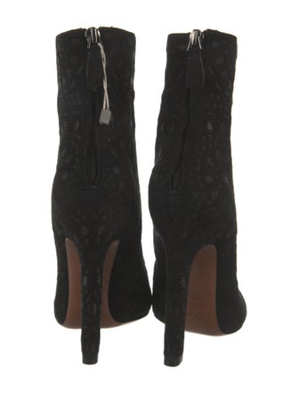 Alaïa Suede Embroidered Accent Boots