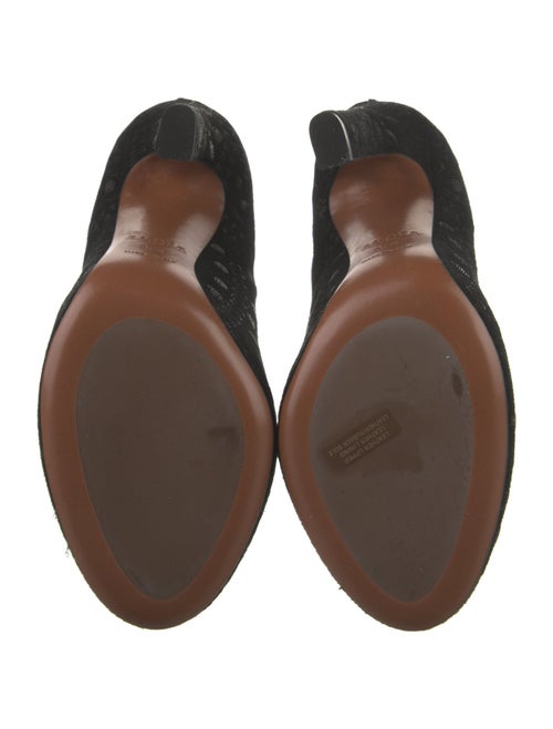 Alaïa Suede Embroidered Accent Boots