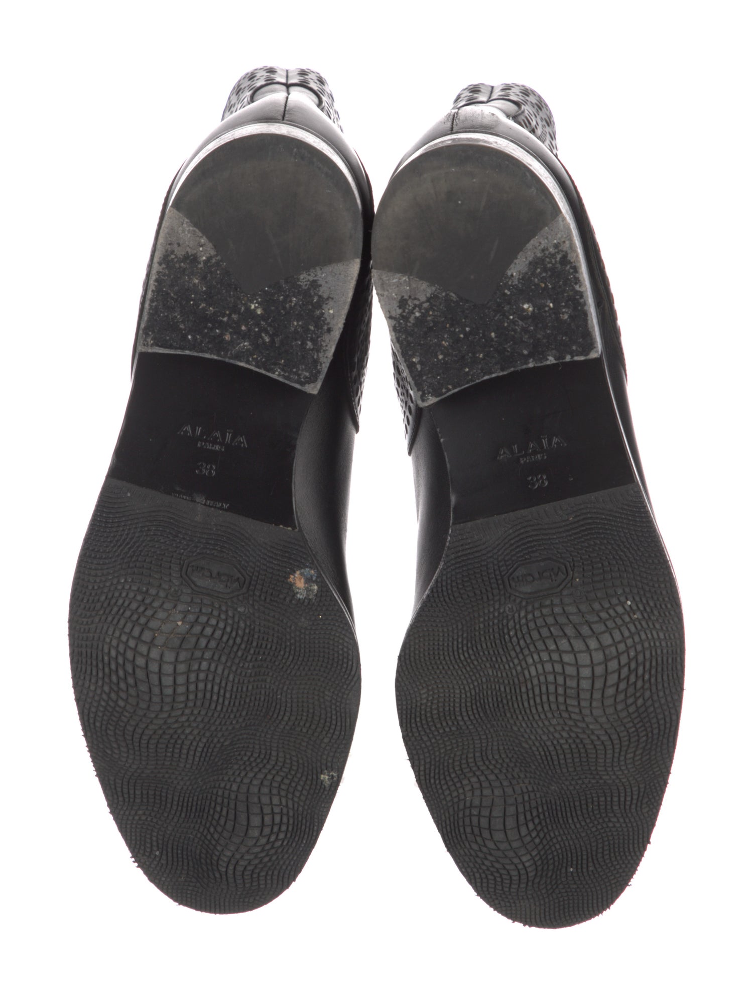 Alaïa Leather Lasercut Accents Chelsea Boots